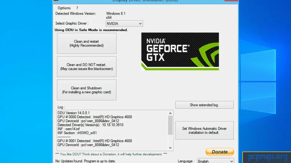 Display Driver Uninstaller скачать бесплатно​ version 18.0 0.8​