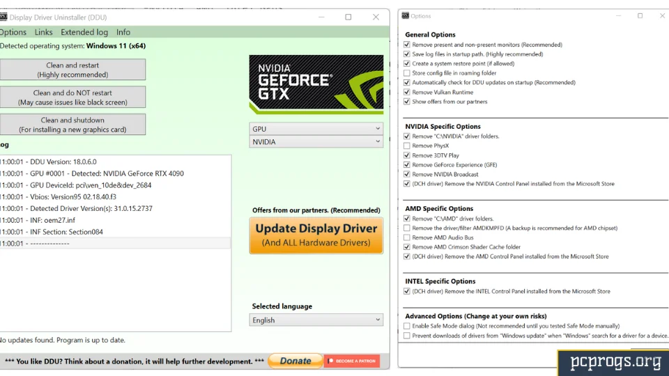 Display Driver Uninstaller скачать бесплатно​ version 18.0 0.8​